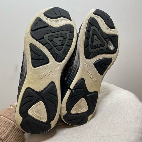 Vionic 335 Adley Womens Black Gray Lace Up Knit‎ Shoes ASR-1437 - Size 7 Comfort - Picture 4 of 8